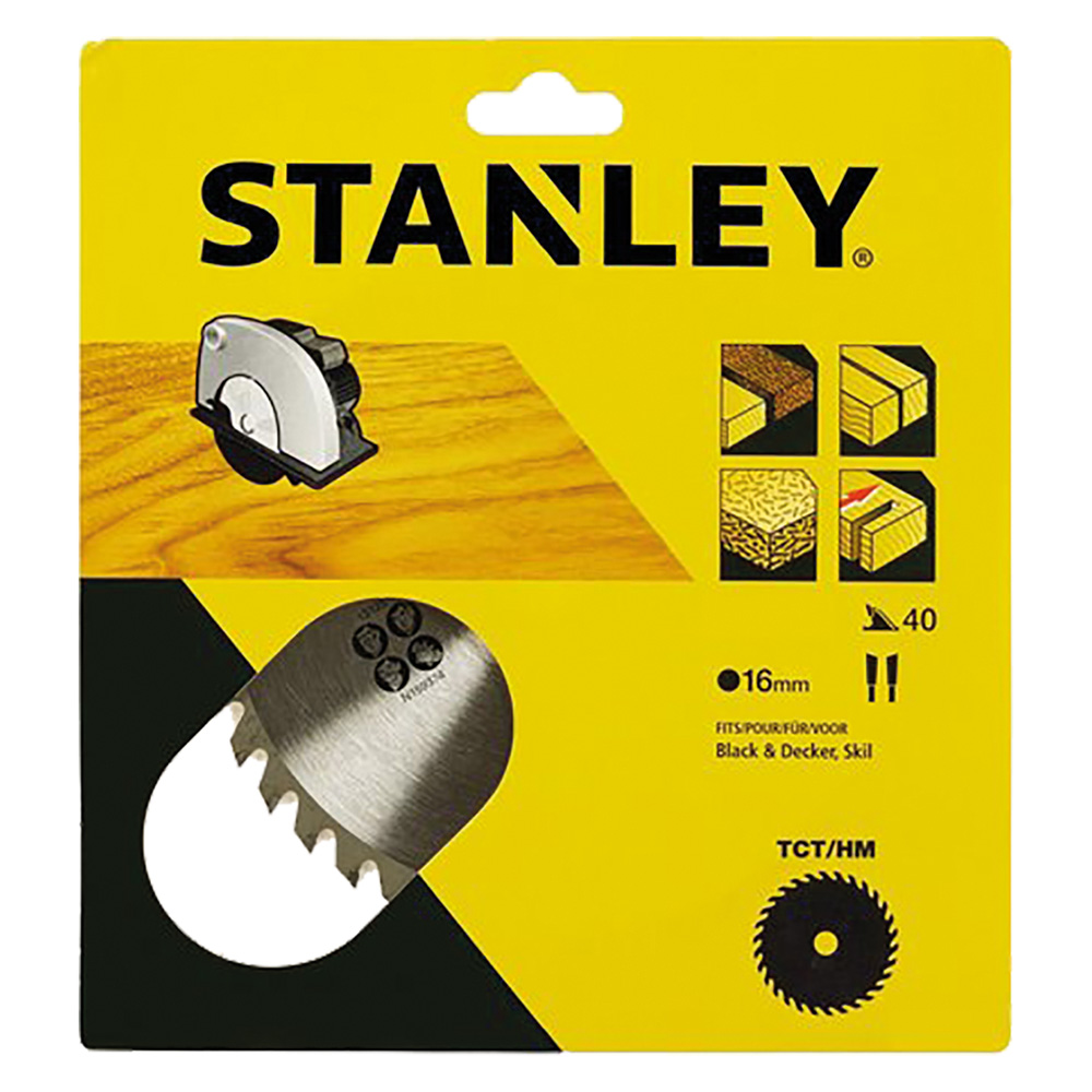  Lama Per Sega Circolare Denti Medi Diam. 190 Mm - Foro 16 Mm Stanley