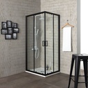 Box doccia 70x70 telaio nero opaco