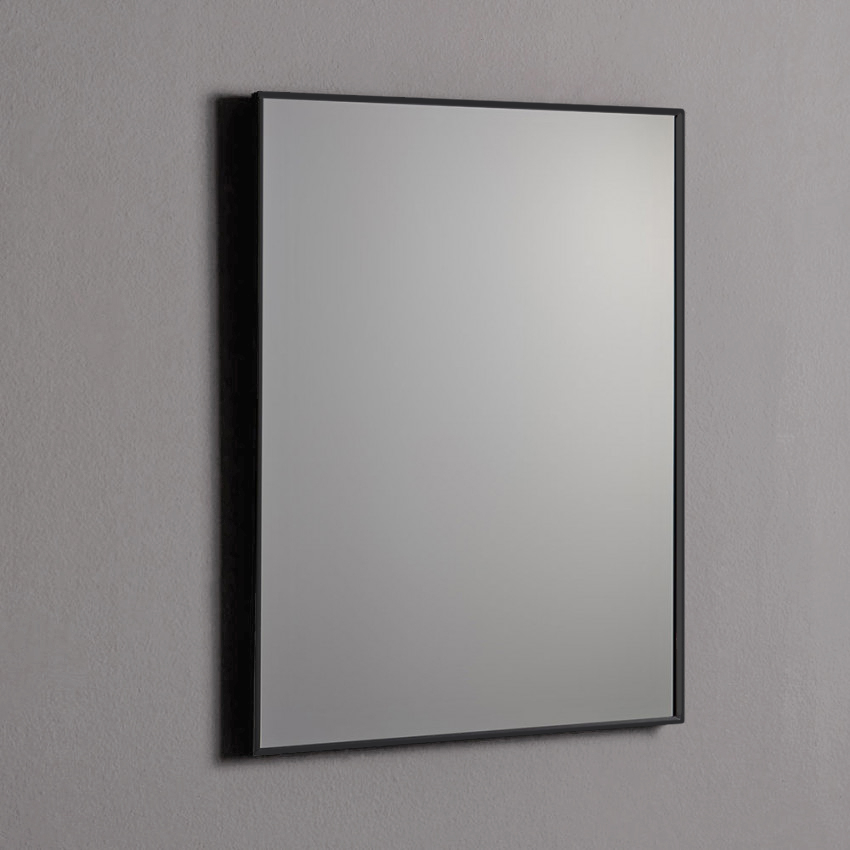 Specchio 60x80 con telaio in PVC nero opaco