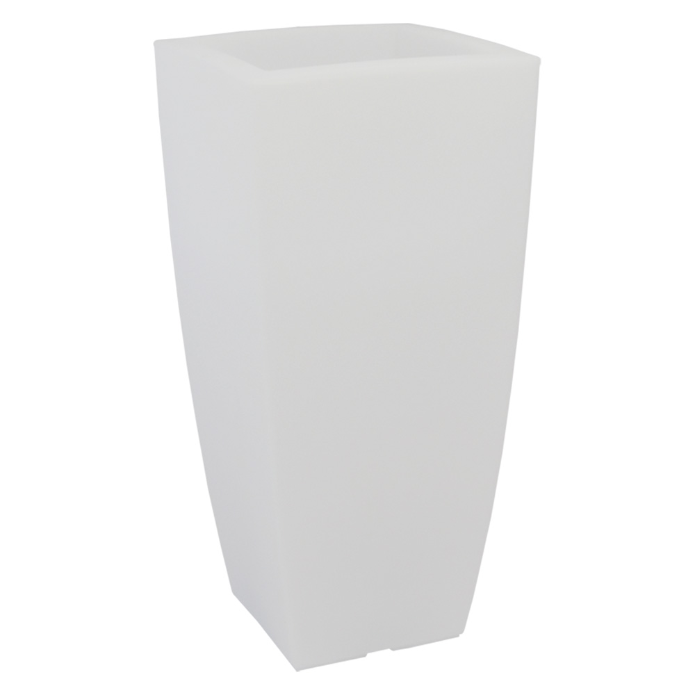  Vaso Quadro Stilo Lamp Cm 40X40Xh.90 Lt.20 Ghiac.-Luc.Bia. Teknoplast