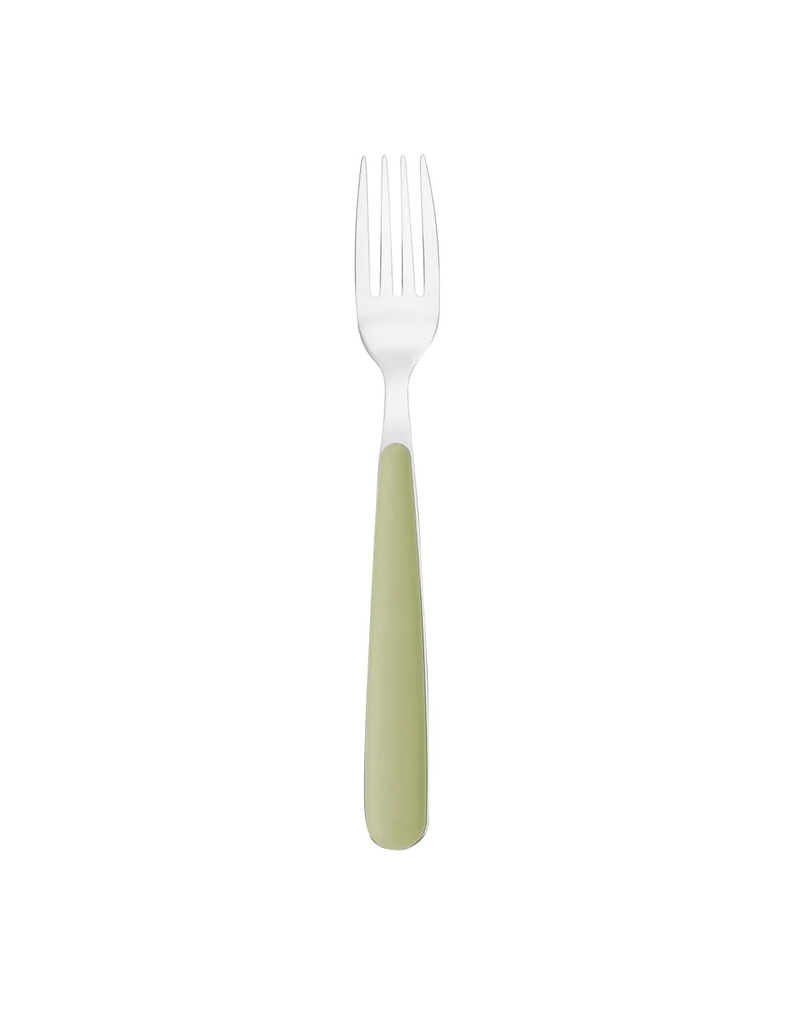 Forchetta da tavola in acciaio inox verde alga