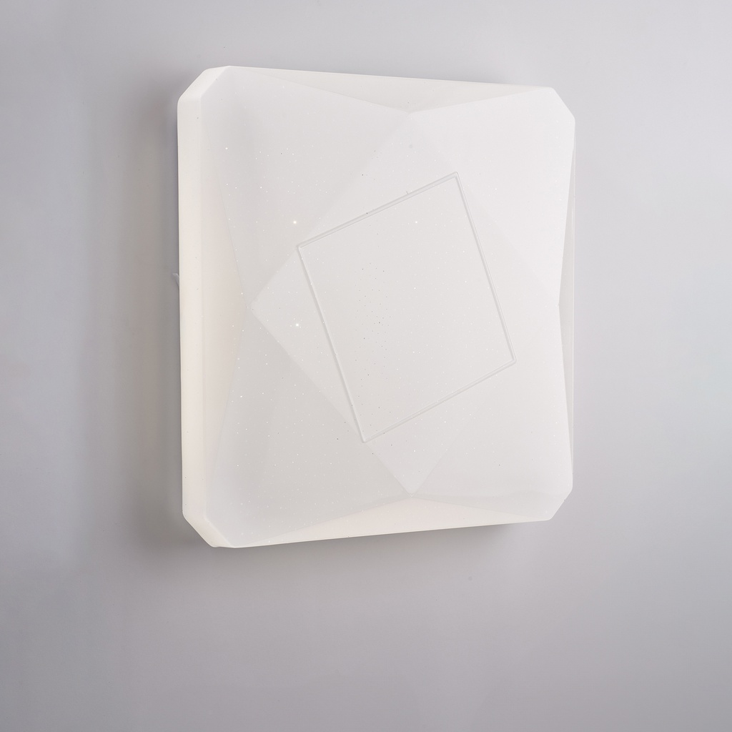 Plafoniera quadrata 50 cm con led e telecomando