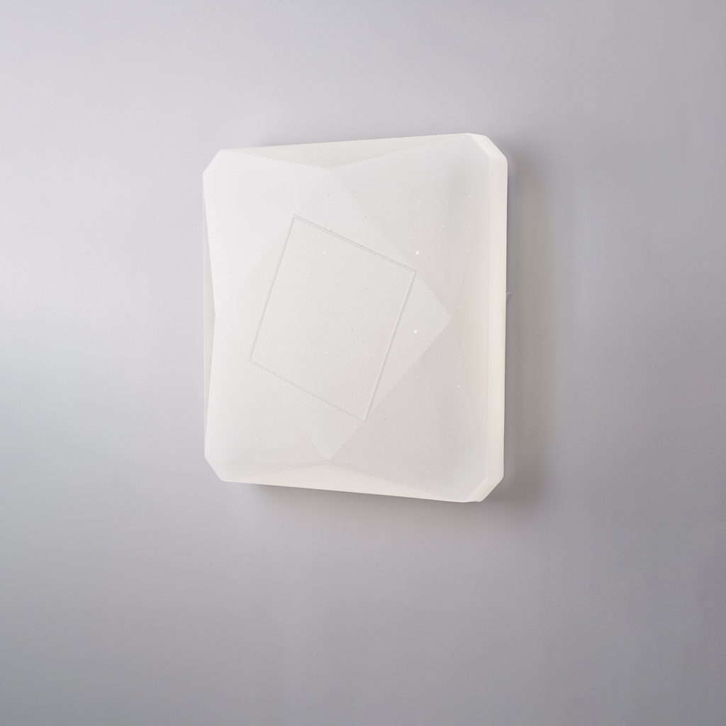 Plafoniera quadrata 40 cm con led e telecomando