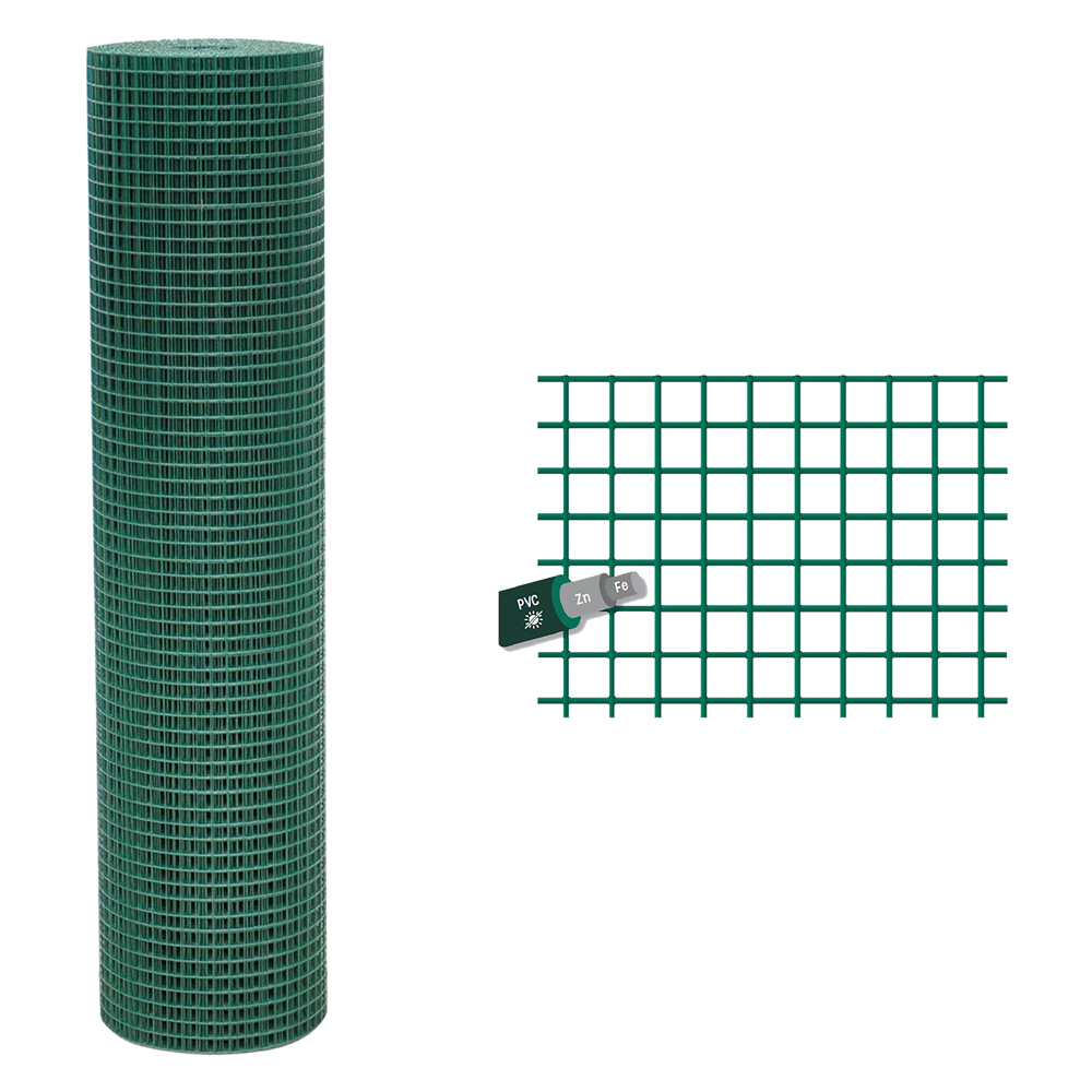 Rete elettrosaldata plastificata 120x25 mt