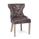 2x Sedia dark in tessuto stile classico