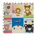 4PZ Tappeto tappetino puzzle morbido FUNNY 60 x 60 x 0,8 cm per bambini gioco da interno