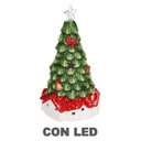 Albero ceramica verde con led cm16x15,5h30,5