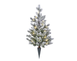 [20102629] Albero di Natale Innevato Portatile con Luci Micro LED H 60 x Ø 36 cm
