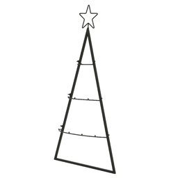 [20035584] Albero di Natale in metallo luminoso H80 cm