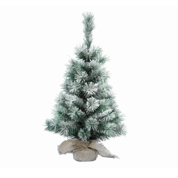 [1929039] Albero di Natale innevato con base in sacco Juta modello Vancouver