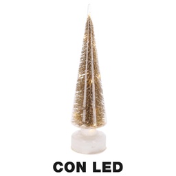 [V6319860000] Albero led vetro oro cm ø10h35