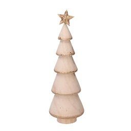 [V6173830000] Albero legno bianco e oro cmø7h22