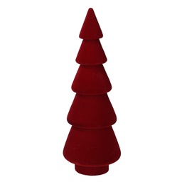[V6179290000] Albero legno e velluto rosso cmø9h25