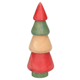 [V6083070000] Albero legno naturale rosso verde cmø7h19,5