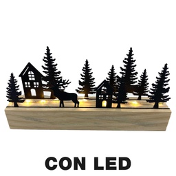 [V6315430000] Albero metallo led nero cm20x4h11
