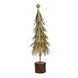 [V6196100000] Albero metallo oro cm ø15h56