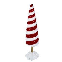 [V6194080000] Albero resina bianco rosso cm ø10h34,3
