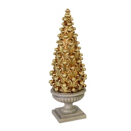 [V6194060000] Albero resina oro cm15x15,8h43,7