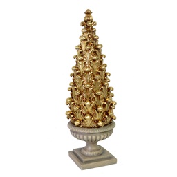 [V6194050000] Albero resina oro cm18x18h52,7