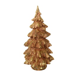 [V6327070000] Albero resina rosa glitter oro cm ø20h39