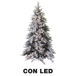 [V6180600000] Albero tallinn innevato 1167 rami 300 LED verde cm ø112h210