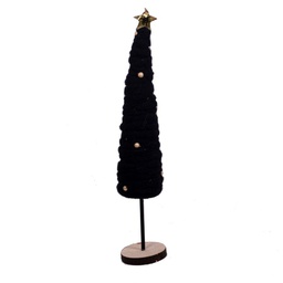 [V6090930000] Albero tessuto nero e oro cmø9h39