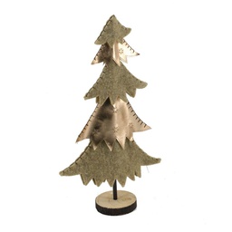 [V6090410000] Albero tessuto rosa e oro cm22x9h40