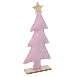 [V6171560000] Albero tessuto rosa e oro cm23,5x7h53,5