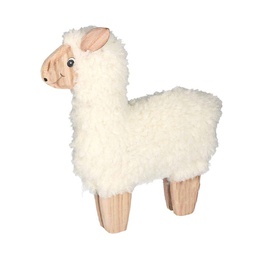 [V8527250000] Alpaca legno tessuto biancocm 26x4h22