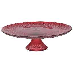 [19913677] Alzata in vetro rosso 28x9h cm Passion