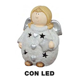 [V9150240000] Angelo con led nci-3812 cm. 29 x 18 h 36