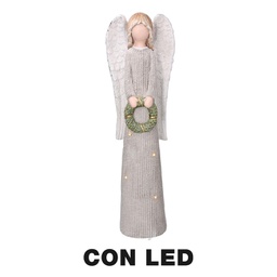 [V6332470000] Angelo resina led argento cm20x12,5h65
