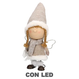 [V6139320000] Angelo tessuto crema con led cm 16x13h52