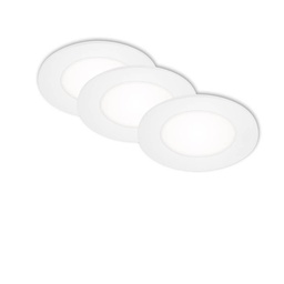 [20007648] Apparecchio da incasso LED Ø 8,6 cm 3x3W 350lm bianco