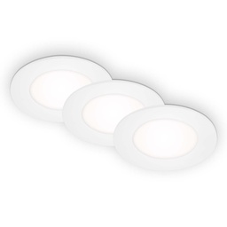 [20007646] Apparecchio da incasso LED Ø 8,6 cm 3x3W 350lm bianco