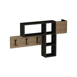 [FZ96918] Appendiabiti da parete antracite e rovere Game  99.5x15xh61 cm(GAMEANTRACITE)