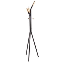 [B0731416] Appendiabiti moderno Alain in acciaio nero 178h cm