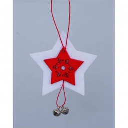 [19626408] Appendino Stella Rossa per albero di natale 8 cm