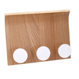 [V5962410000] Appendino legno 3 posti marrone cm22x5x17