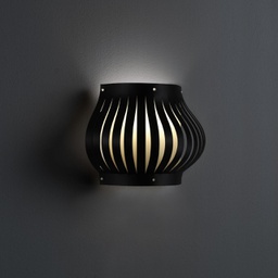 [D25A/BY/NE] Applique Balcony Nero Cm. 33 x 17 x 25 h