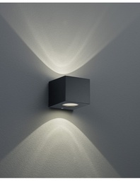 [TRIOR28222632] Applique Biemissione Da Esterno Cordoba Led Dimmerabile IP44 Nero Trio Lighting
