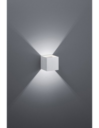 [TRIO223310105] Applique Cubo Louis Doppia Emissione Led Alluminio 10x10 cm Trio Lighting