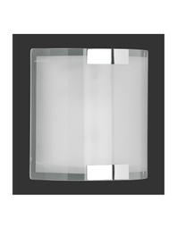 [TRIO2522011-06] Applique Divo Cromo E Vetro Bianco Sabbiato 20x20 cm Trio Lighting