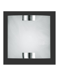 [TRIO2523011-01] Applique Divo Cromo E Vetro Bianco Sabbiato 20x20 cm Trio Lighting