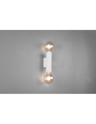 [TRIOR20182031] Applique Doppia Emissione 2xE27 Vannes Bianco H18 cm Trio Lighting