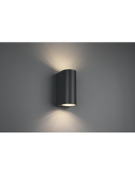 [TRIO204260242] Applique Doppia Emissione Led Stondata Roya Antracite H15 cm IP44 Trio Lighting