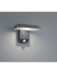 [TRIOR22261142] Applique Esquel Led Antracite IP44 Con Sensore Movimento Ad Energia Solare Trio Lighting