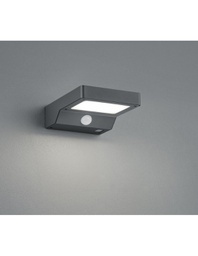 [TRIOR22281142] Applique Fomosa Led Antracite IP44 Con Sensore Movimento Ad Energia Solare Trio Lighting