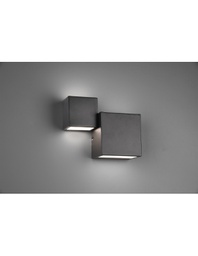 [TRIO224910232] Applique Moderna Miguel Nero Doppia Emissione Led Trio Lighting