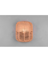 [TRIO203000132] Applique Runa Nero E Diffusore Sisal Marrone Trio Lighting